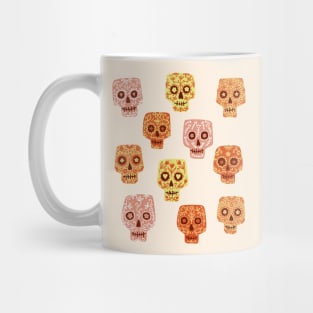 Dia de los Muertos Mexican Decorated Skull Art Mug